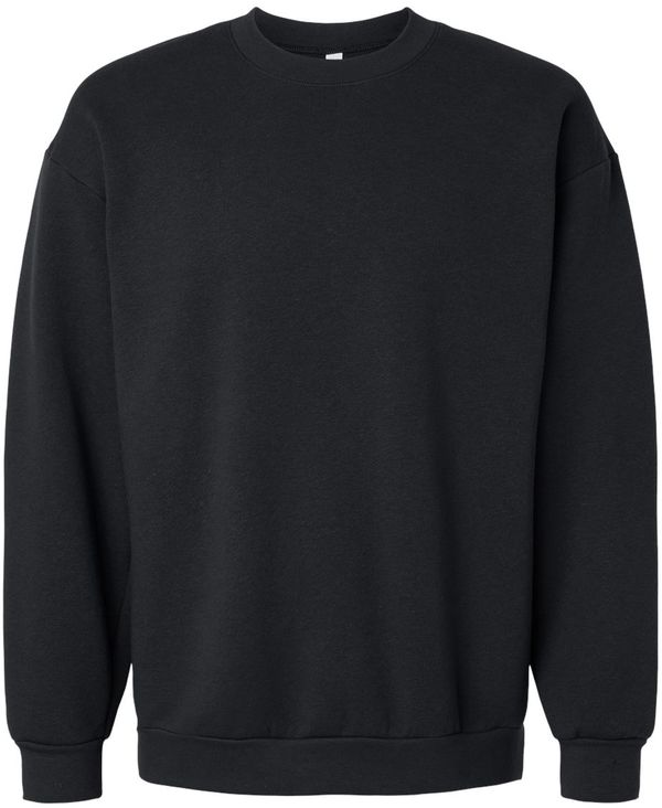 Am image of a Custom American Apparel ReFlex Fleece Crewneck Sweatshirt in Black!