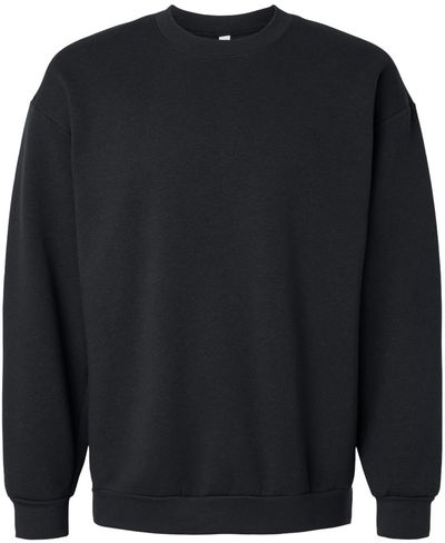 Am image of a Custom American Apparel ReFlex Fleece Crewneck Sweatshirt in Black!