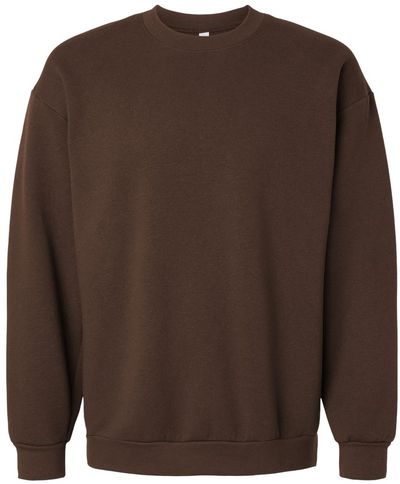Am image of a Custom American Apparel ReFlex Fleece Crewneck Sweatshirt in Brown!