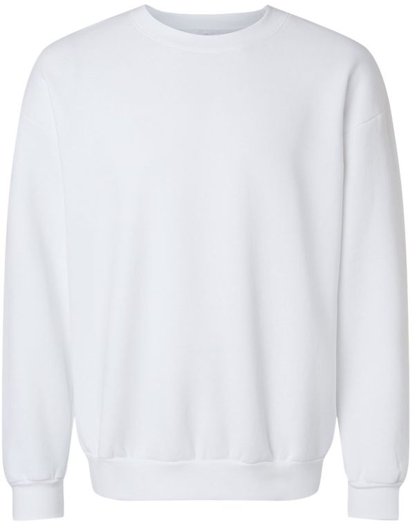 Am image of a Custom American Apparel ReFlex Fleece Crewneck Sweatshirt in White!