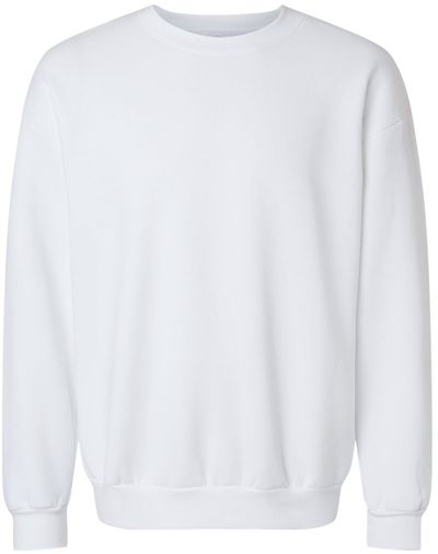 Am image of a Custom American Apparel ReFlex Fleece Crewneck Sweatshirt in White!