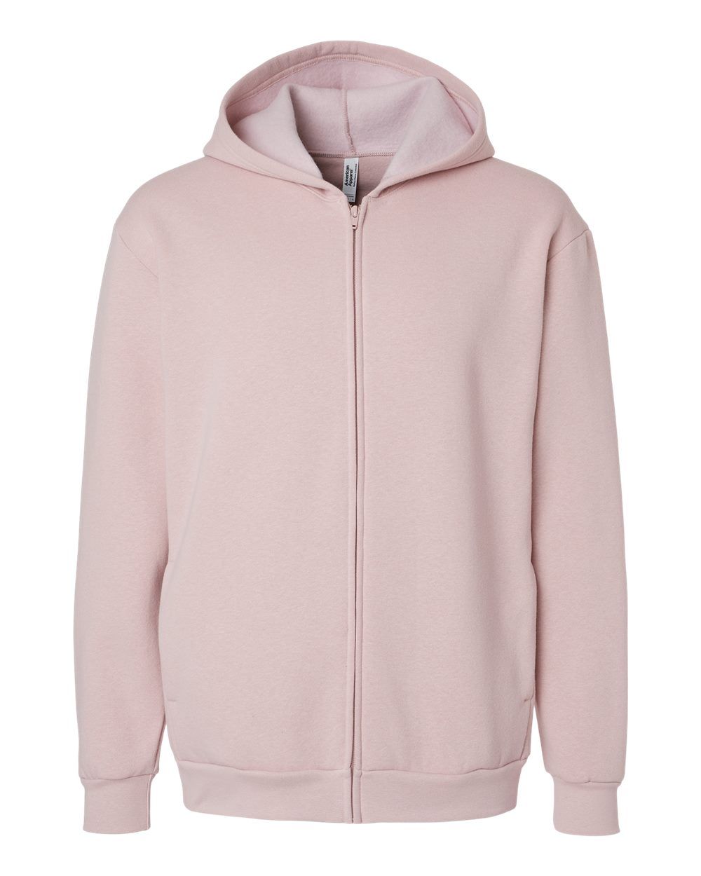 American Apparel ReFlex Fleece Full Zip Hoodie in Blush