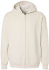 Am image of a Custom American Apparel ReFlex Fleece Full Zip Hoodie in Bone!