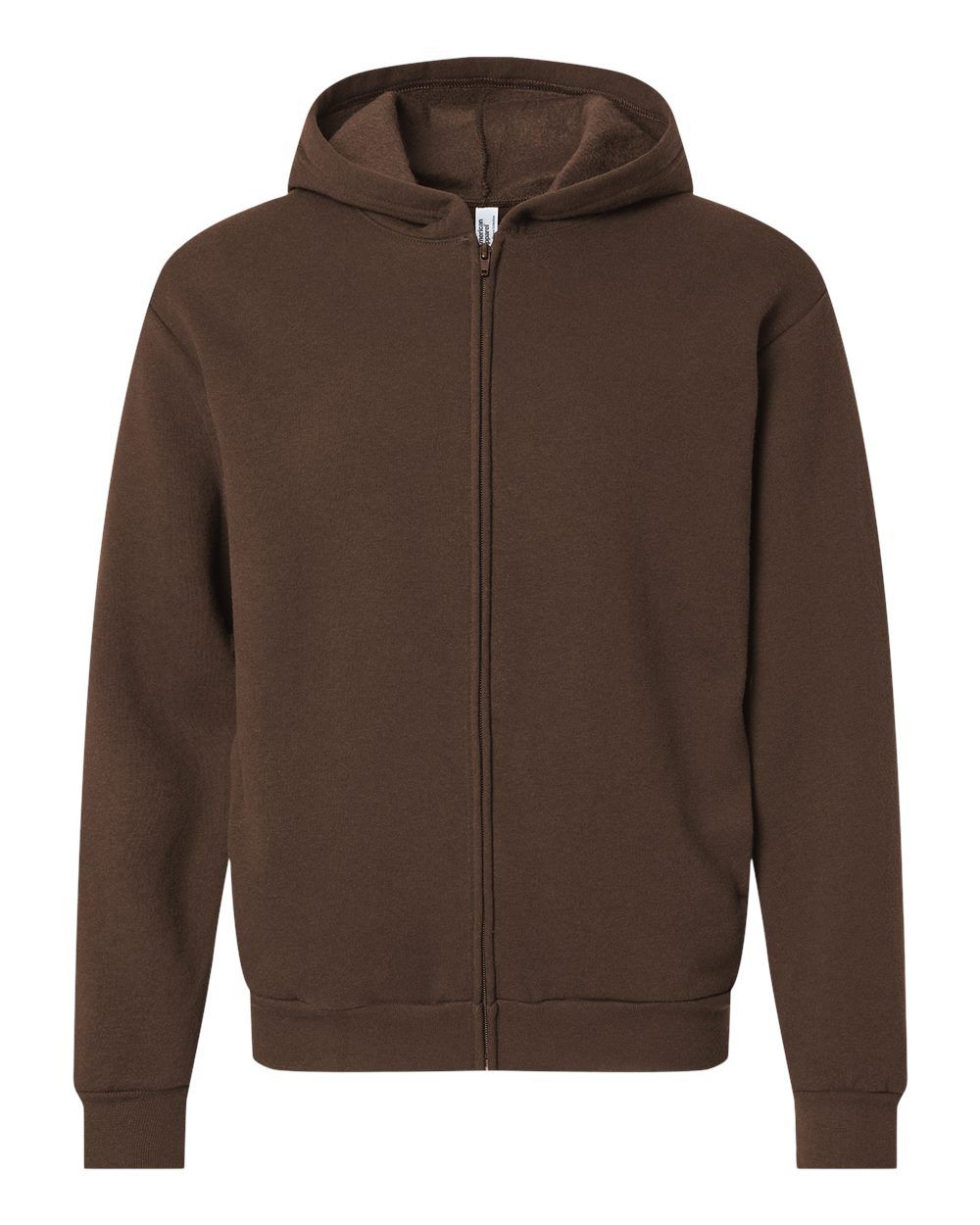 American Apparel ReFlex Fleece Full Zip Hoodie in Brown