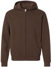 Am image of a Custom American Apparel ReFlex Fleece Full Zip Hoodie in Brown!