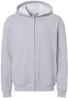 Am image of a Custom American Apparel ReFlex Fleece Full Zip Hoodie in Heather Grey!