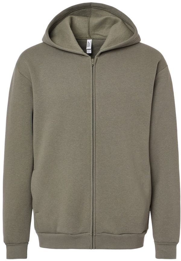 Am image of a Custom American Apparel ReFlex Fleece Full Zip Hoodie in Lieutenant!