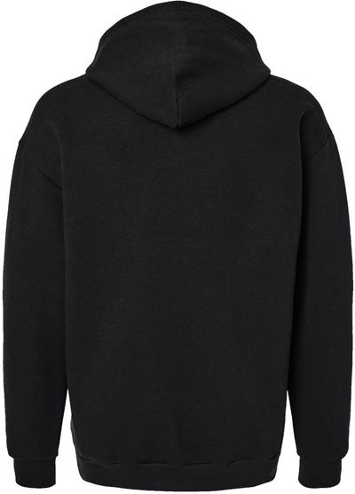 Am image of a Custom American Apparel ReFlex Fleece Pullover Hoodie in Black!
