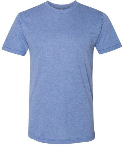 Am image of a Custom American Apparel Triblend Track Tee in Athletic Blue!