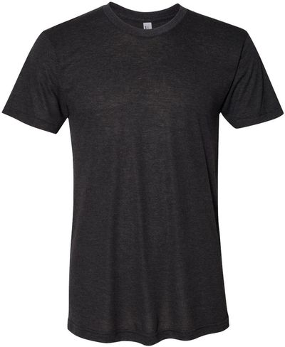 Am image of a Custom American Apparel Triblend Track Tee in Tri-Black!