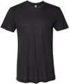 Am image of a Custom American Apparel Triblend Track Tee in Tri-Black!