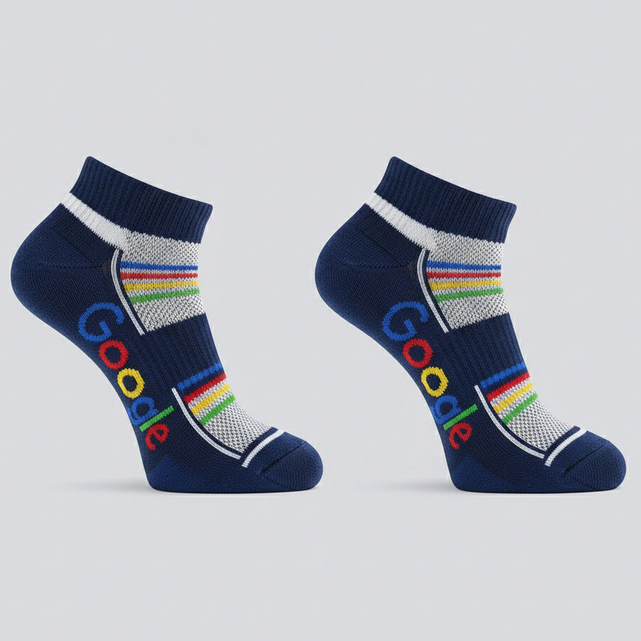 Custom athletic ankle socks that you can print your design on!