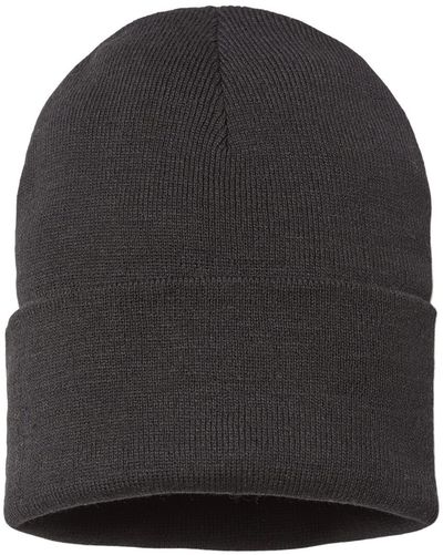 Am image of a Custom Atlantis Headwear Sustainable Knit Toque in Black!