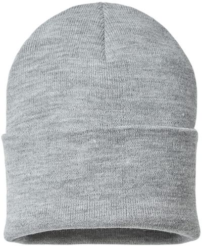 Am image of a Custom Atlantis Headwear Sustainable Knit Toque in Light Grey Melange!