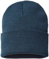 Am image of a Custom Atlantis Headwear Sustainable Knit Toque in Navy!