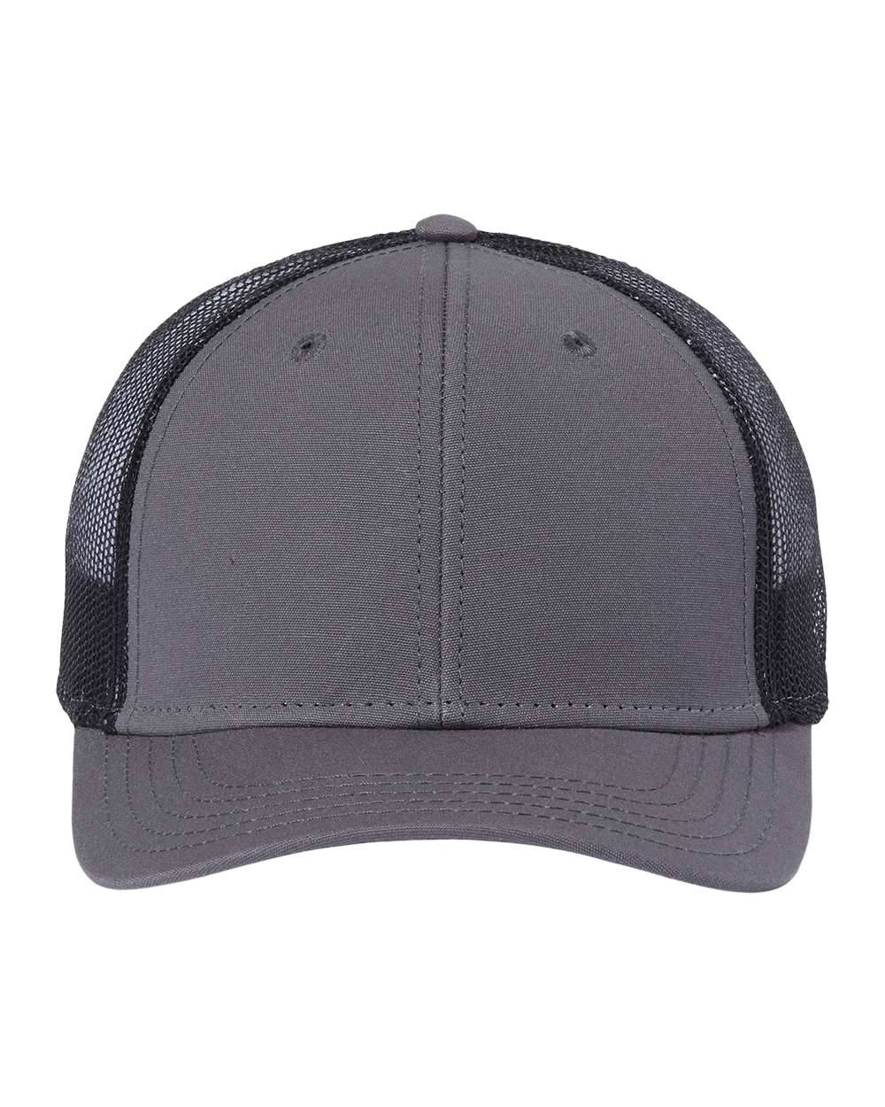 Atlantis Headwear Sustainable Recy Three Trucker Cap in Dark Grey/ Black