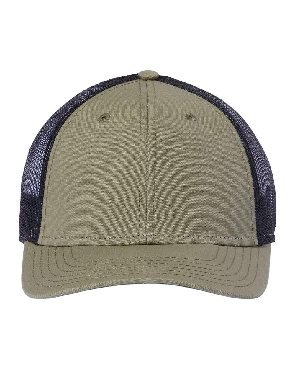 Atlantis Headwear Sustainable Recy Three Trucker Cap in Olive/Black