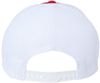 Am image of a Custom Atlantis Headwear Sustainable Recy Three Trucker Cap in Red/White!