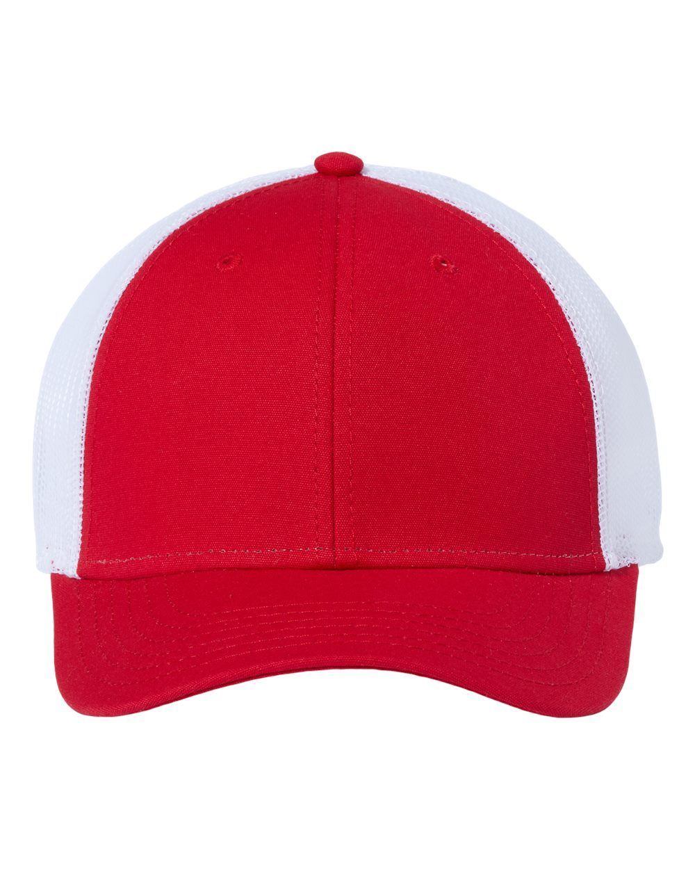 Atlantis Headwear Sustainable Recy Three Trucker Cap in Red/White