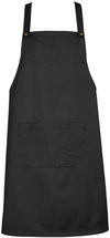 Am image of a Custom Biz Collection Urban Bib Apron in Black Denim!