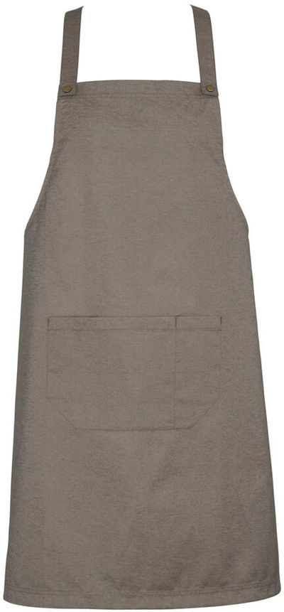 Am image of a Custom Biz Collection Urban Bib Apron in Natural!