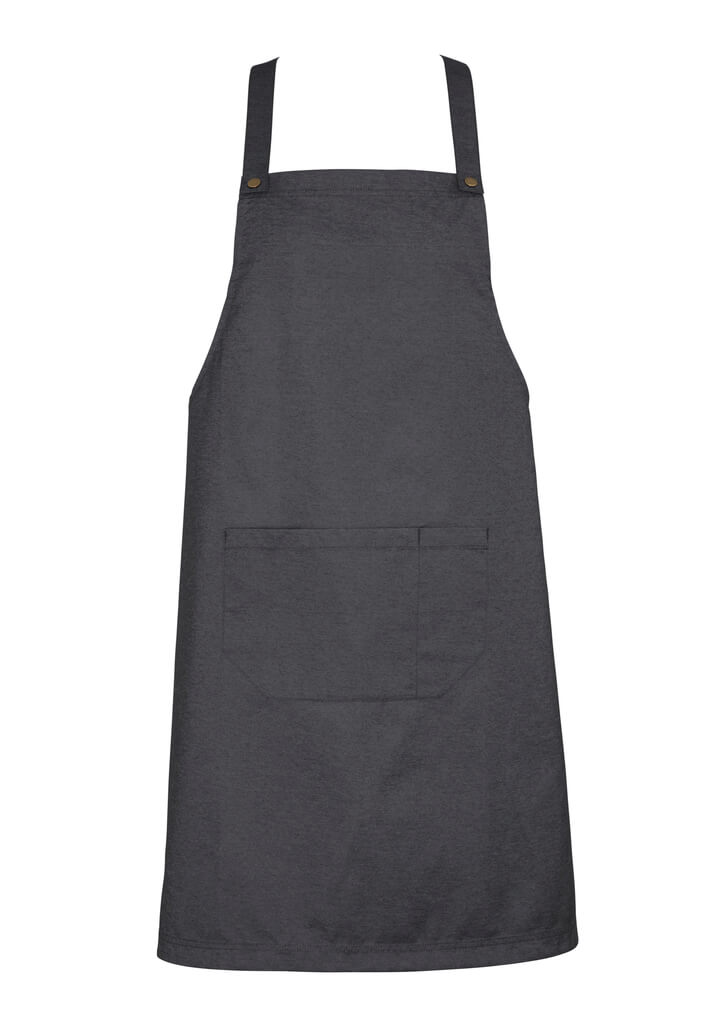 Biz Collection Urban Bib Apron in Slate