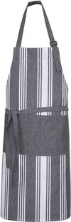 Am image of a Custom Biz Collection Unisex Salt Bib Apron in Charcoal/White!