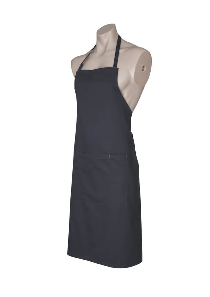Biz Collection Bib Apron in Charcoal