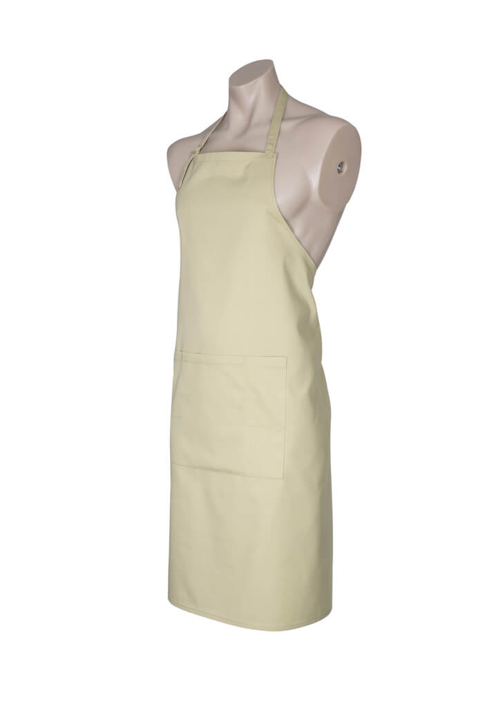 Biz Collection Bib Apron in Stone