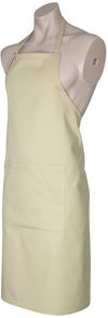 Am image of a Custom Biz Collection Bib Apron in Stone!