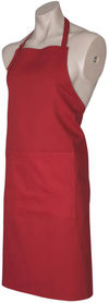 Am image of a Custom Biz Collection Bib Apron in Red!