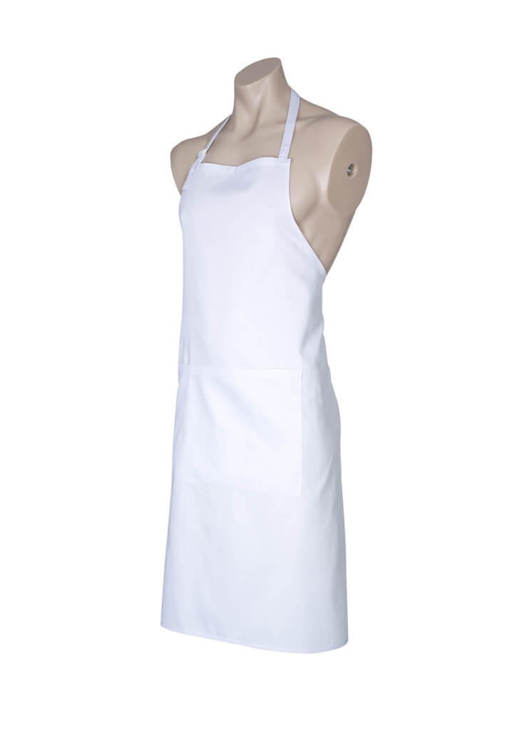 Biz Collection Bib Apron in White