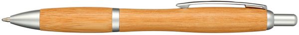 Am image of a Custom Bamboo Nash Ballpoint Pen in Natural!