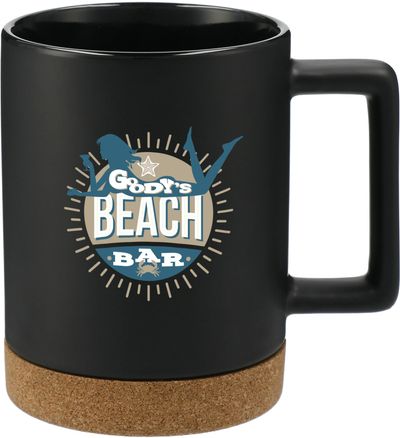 An image of a Custom Bates 15oz Ceramic Mug with Cork Base!
