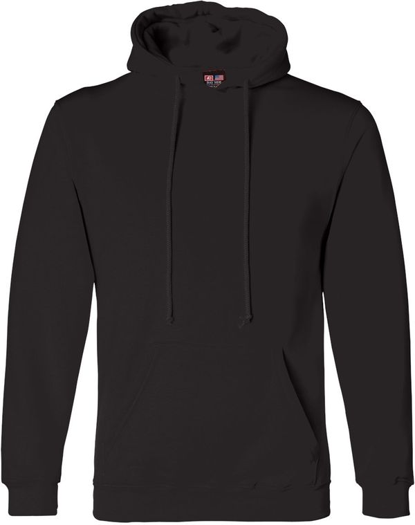 Am image of a Custom Bayside Hooded Sweatshirt in Black!