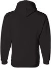 Am image of a Custom Bayside Hooded Sweatshirt in Black!