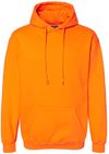 Am image of a Custom Bayside Hooded Sweatshirt in Bright Orange!
