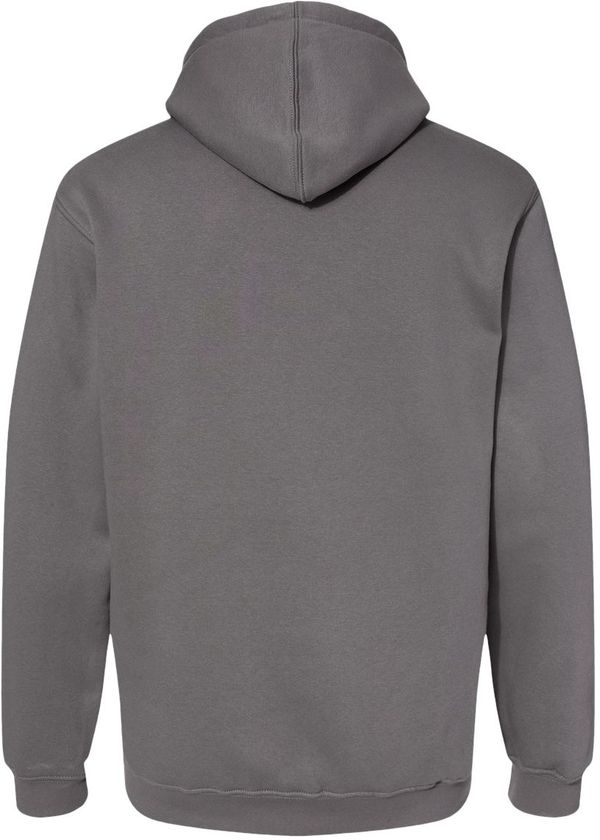 Am image of a Custom Bayside Hooded Sweatshirt in Charcoal!