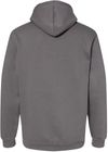Am image of a Custom Bayside Hooded Sweatshirt in Charcoal!