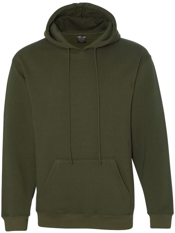 An image of a Custom Bayside Hooded Sweatshirt in Olive!