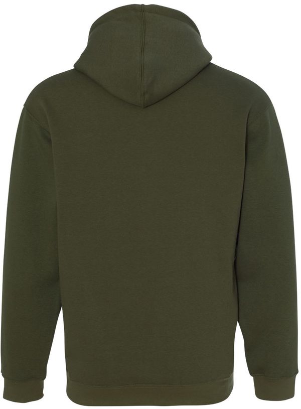 An image of a Custom Bayside Hooded Sweatshirt in Olive!