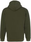 An image of a Custom Bayside Hooded Sweatshirt in Olive!