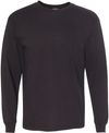 Am image of a Custom Bayside Long Sleeve T Shirt in Black!