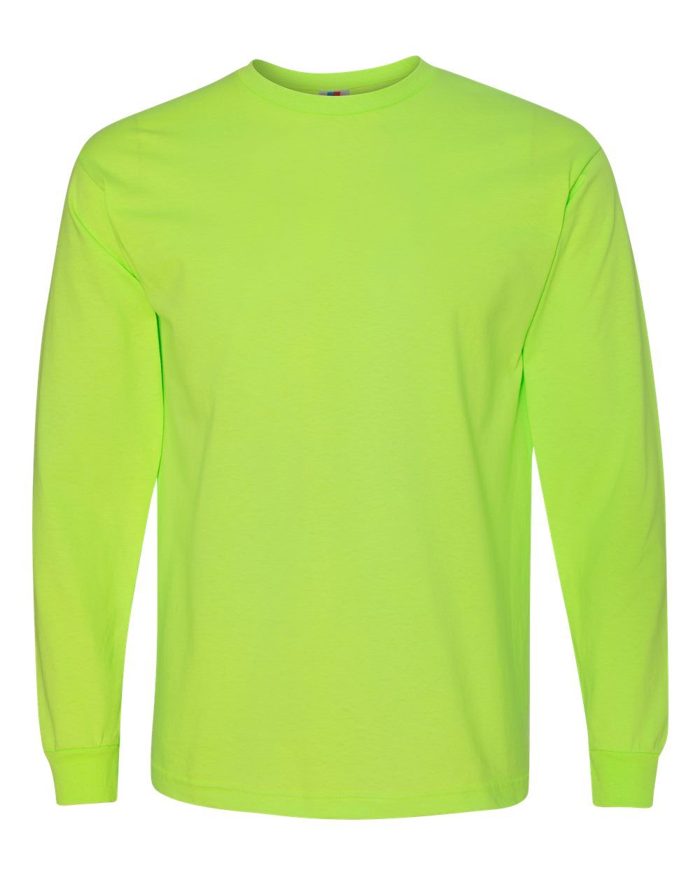 Bayside Long Sleeve T Shirt in Lime Green