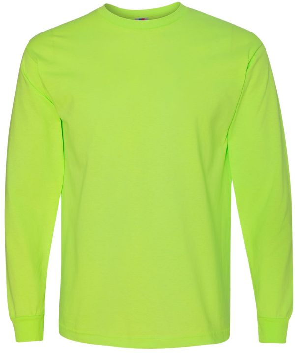 Am image of a Custom Bayside Long Sleeve T Shirt in Lime Green!
