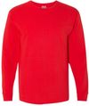 Am image of a Custom Bayside Long Sleeve T Shirt in Red!