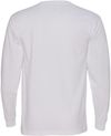 Am image of a Custom Bayside Long Sleeve T Shirt in White!