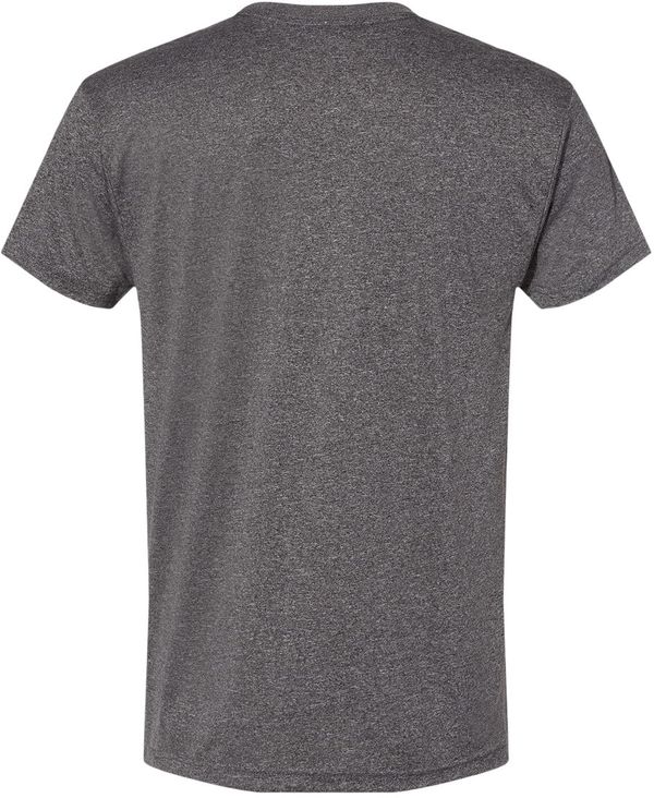Am image of a Custom Bayside Performance T Shirt in Cationic Charcoal!