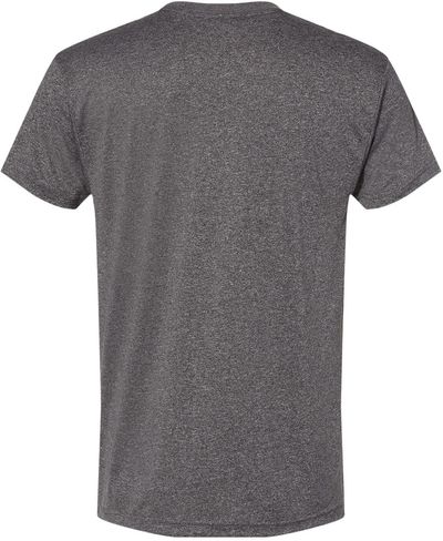 Am image of a Custom Bayside Performance T Shirt in Cationic Charcoal!