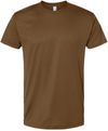 Am image of a Custom Bayside Performance T Shirt in Coyote Brown!